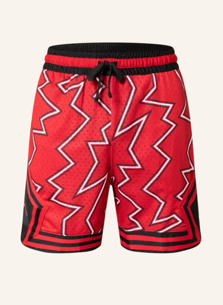 red jordan basketball shorts