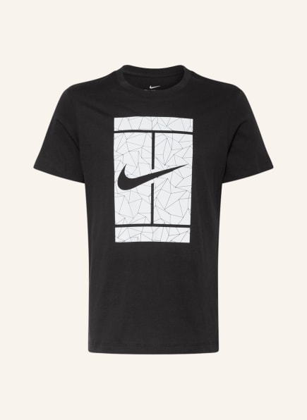 Nike T-Shirt COURT , Farbe: SCHWARZ/ WEISS (Bild 1)