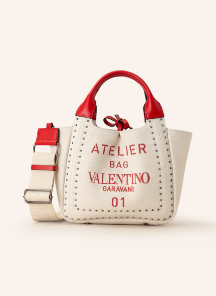 VALENTINO GARAVANI Shopper ATELIER BAG 01 SMALL mit Pouch, Farbe: BEIGE/ ROT (Bild 1)