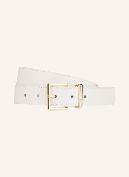 TOMMY HILFIGER Leather belt, Color: WHITE (Image 1)