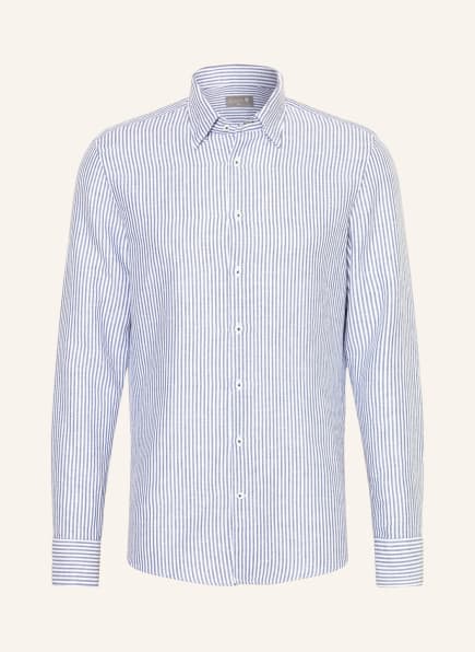 fakts Hemd SEBO Slim Fit mit Leinen , Farbe: WEISS/ GRAU (Bild 1)