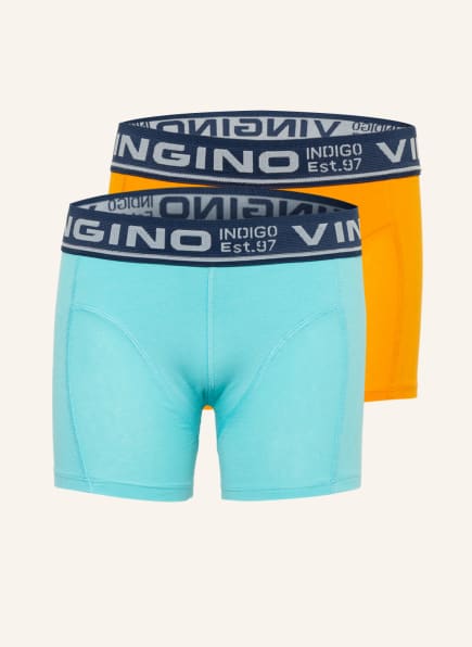 VINGINO 2er-Pack Boxershorts SOFT COLOUR, Farbe: NEONORANGE/ NEONTÜRKIS (Bild 1)