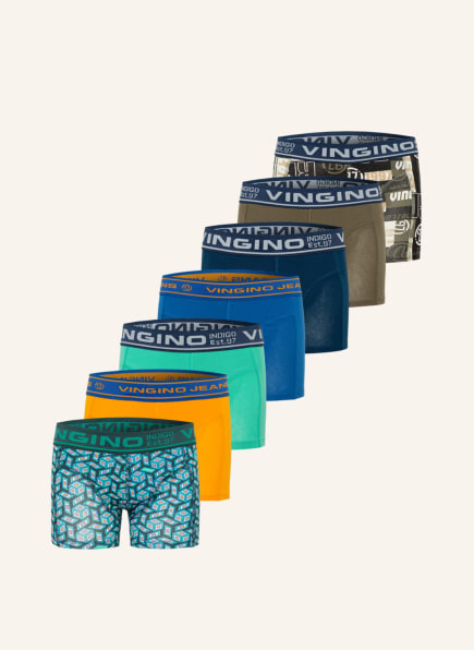 VINGINO 7er-Pack Boxershorts FUNKY, Farbe: DUNKELBLAU/ KHAKI/ GRÜN (Bild 1)