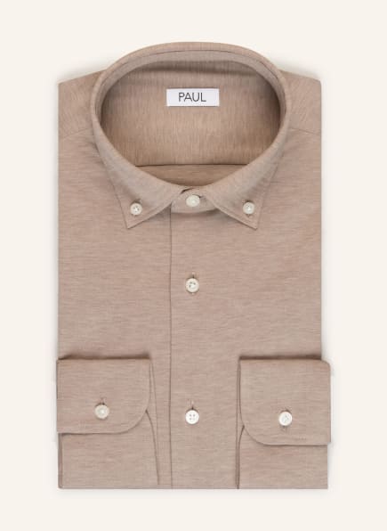 PAUL Piqué-Hemd Slim Fit, Farbe: HELLBRAUN (Bild 1)