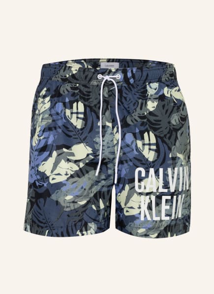 Calvin Klein Badeshorts INTENSE POWER, Farbe: BLAU/ HELLGRÜN (Bild 1)