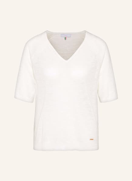 CINQUE Strickshirt CIMAY mit Leinen, Farbe: WEISS (Bild 1)