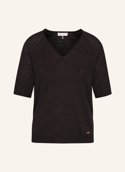 CINQUE Knit shirt CIMAY with linen, Color: BLACK (Image 1)