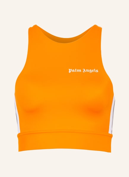 Palm Angels Cropped top, Color: ORANGE/ WHITE (Image 1)
