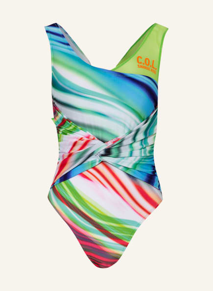 SPORTALM Badeanzug, Farbe: BLAU/ GRÜN/ WEISS (Bild 1)