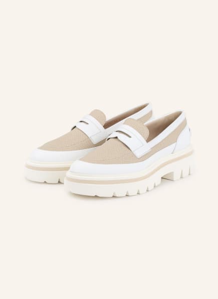 white loafers platform