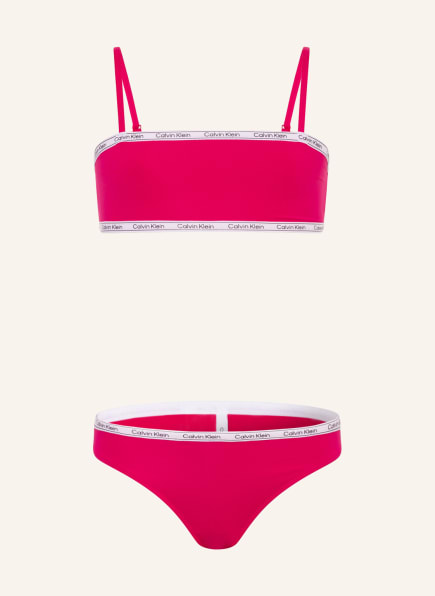 Calvin Klein Bustier-Bikini LOGO TAPE, Farbe: PINK (Bild 1)