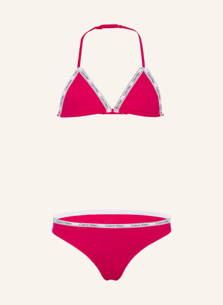 Calvin Klein Triangel-Bikini LOGO TAPE, Farbe: PINK (Bild 1)