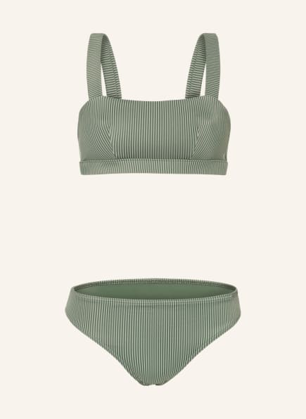 Marc O'Polo Bustier-Bikini, Farbe: GRÜN/ WEISS (Bild 1)