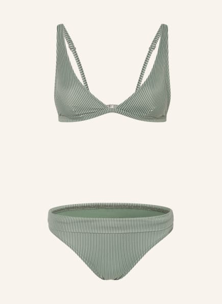 Marc O'Polo Bralette-Bikini, Farbe: GRÜN/ WEISS (Bild 1)