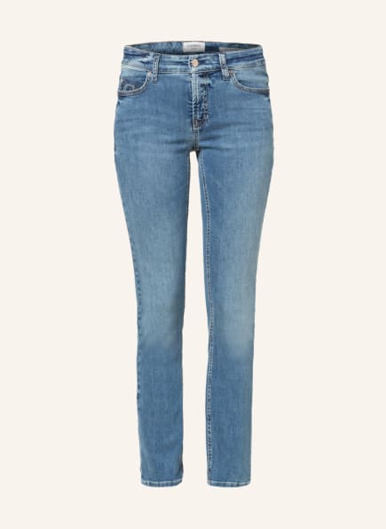 CAMBIO Skinny jeans PARIS with decorative gems, Color: 5244 mid used reserved hem (Image 1)