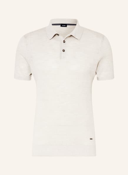 JOOP! Knit polo shirt with linen, Color: LIGHT GRAY (Image 1)