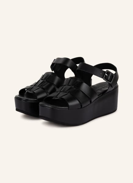 SHABBIES AMSTERDAM Platform sandals, Color: BLACK (Image 1)