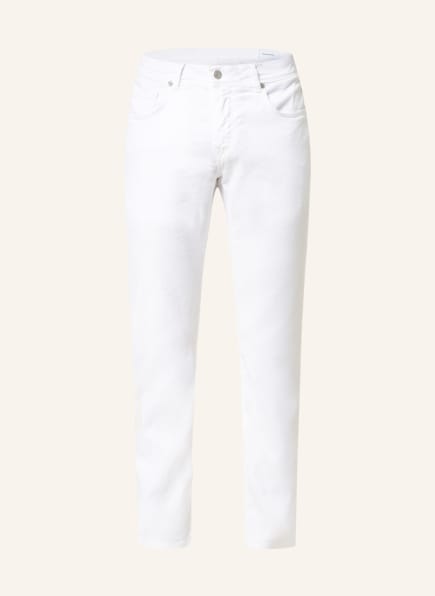 BALDESSARINI Pants tapered fit with linen , Color: WHITE (Image 1)