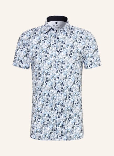 DESOTO Kurzarm-Hemd Slim Fit, Farbe: GRÜN/ HELLBLAU/ ECRU (Bild 1)