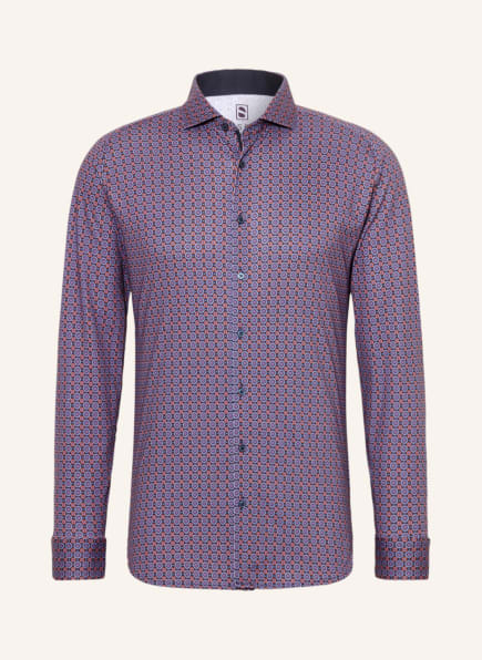 DESOTO Jerseyhemd Slim Fit, Farbe: ORANGE/ DUNKELLILA/ HELLBLAU (Bild 1)