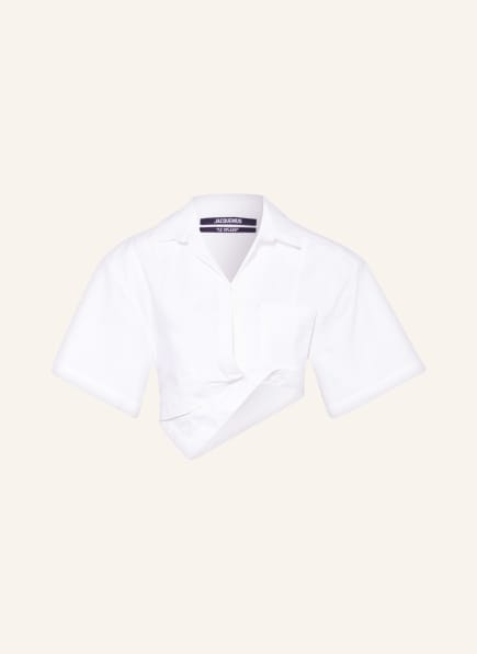 JACQUEMUS Cropped-Bluse , Farbe: WEISS (Bild 1)