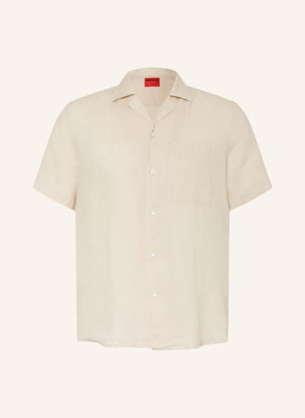 HUGO Resorthemd ELLINO Straight Fit aus Leinen, Farbe: CREME (Bild 1)
