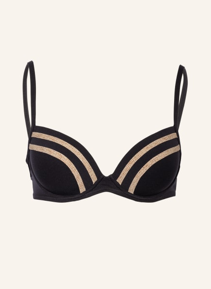 MARYAN MEHLHORN Underwired bikini top CONSTRUCTION, Color: BLACK/ BEIGE (Image 1)