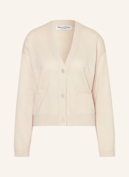 Marc O'Polo Cropped cardigan with linen, Color: ECRU (Image 1)