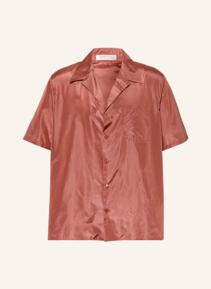 VALENTINO Resort shirt comfort fit in silk, Color: DARK RED (Image 1)