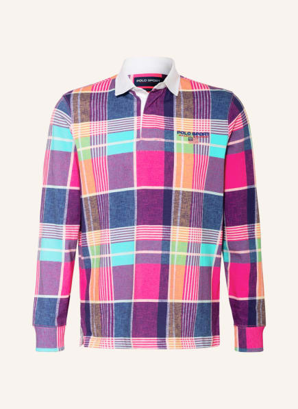 POLO RALPH LAUREN Jersey-Poloshirt Classic Fit , Farbe: PINK/ TÜRKIS/ BLAU (Bild 1)
