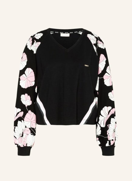 LIU JO Sweatshirt, Color: BLACK/ WHITE/ PINK (Image 1)