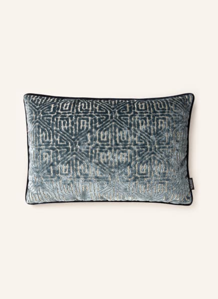 ROHLEDER Velvet decorative cushion with feather filling , Color: GRAY/ BLUE/ ECRU (Image 1)