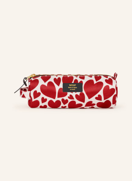WOUF Pen case AMOUR, Color: DARK RED/ WHITE (Image 1)