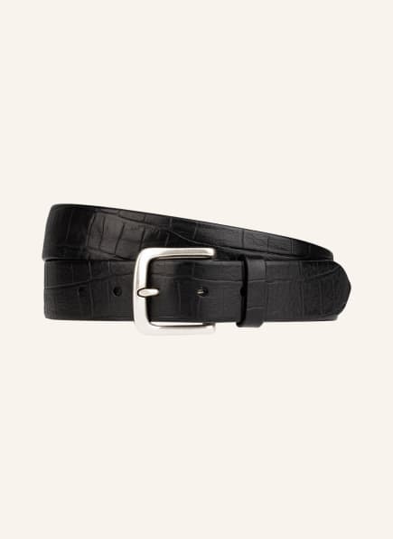 POST & CO Leather belt, Color: BLACK (Image 1)