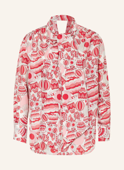 GANT Bluzka z wiązaniem pod szyją z jedwabiu, Kolor: CZERWONY/ KREMOWY (Obrazek 1)