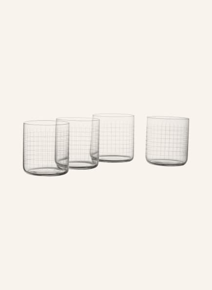 NUDE Set of 4 whisky glasses FINESSE GRID, Color: - clear (Image 1)