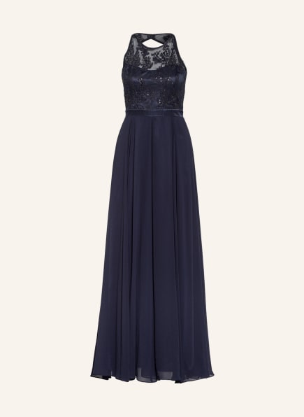 VM VERA MONT Evening dress with sequin trim, Color: DARK BLUE (Image 1)