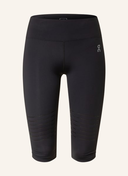 On 3/4 tights TRAIL with mesh in black 