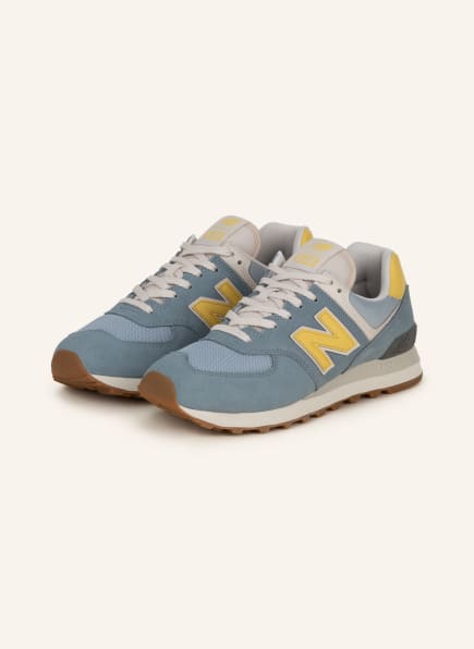 new balance Sneakers 574, Color: LIGHT BLUE/ YELLOW (Image 1)
