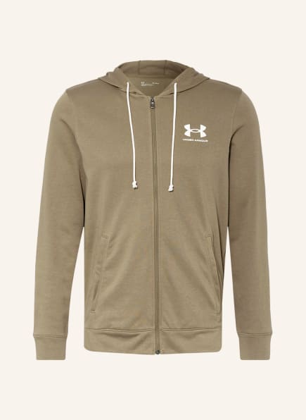 UNDER ARMOUR Sweat jacket UA RIVAL, Color: OLIVE (Image 1)