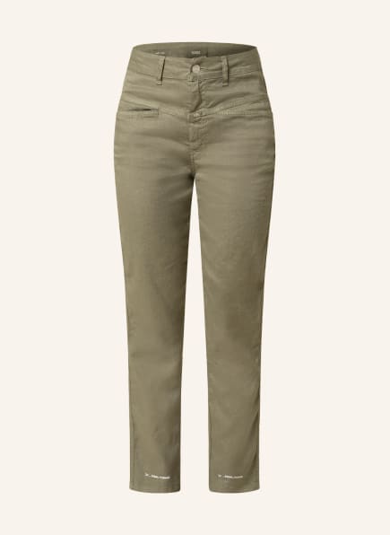 CLOSED 7/8 pants PEDAL PUSHER with linen, Color: OLIVE (Image 1)