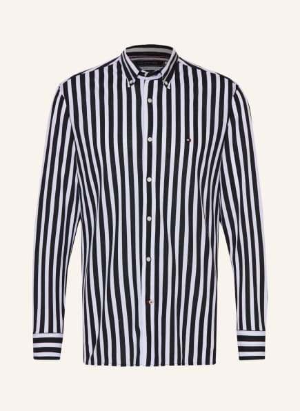 TOMMY HILFIGER Piqué-Hemd Casual Fit , Farbe: DUNKELBLAU/ WEISS (Bild 1)