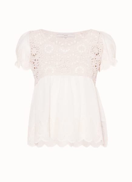 GUESS Blouse-style shirt NANCY in mixed materials , Color: CREAM (Image 1)