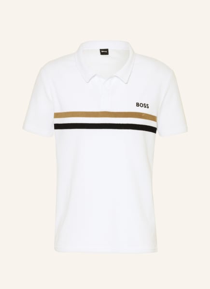 BOSS Frottee-Poloshirt TERRY , Farbe: WEISS (Bild 1)