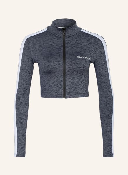 Palm Angels Cropped jacket with tuxedo stripes, Color: DARK BLUE (Image 1)