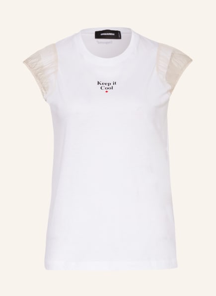 DSQUARED2 T-Shirt mit Seide , Farbe: WEISS (Bild 1)