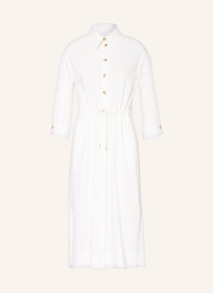 MARC CAIN Shirt dress with linen and 3/4 sleeves, Color: 110 off (Image 1)