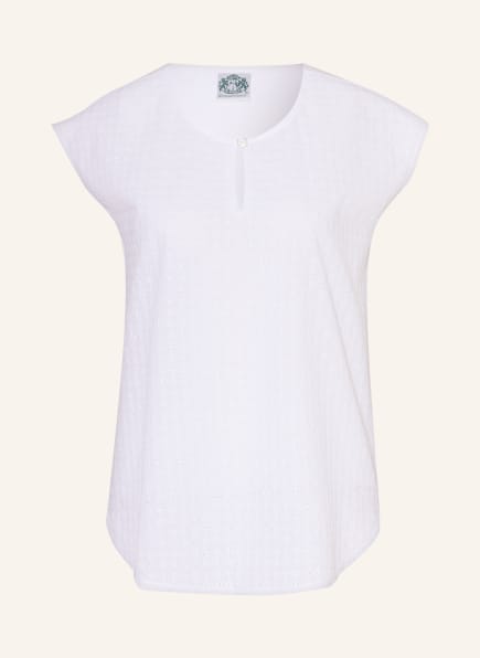 Hammerschmid T-Shirt JANA im Materialmix, Farbe: WEISS (Bild 1)