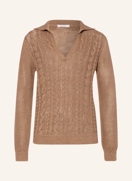 Max Mara Linen sweater VELO, Color: CAMEL (Image 1)