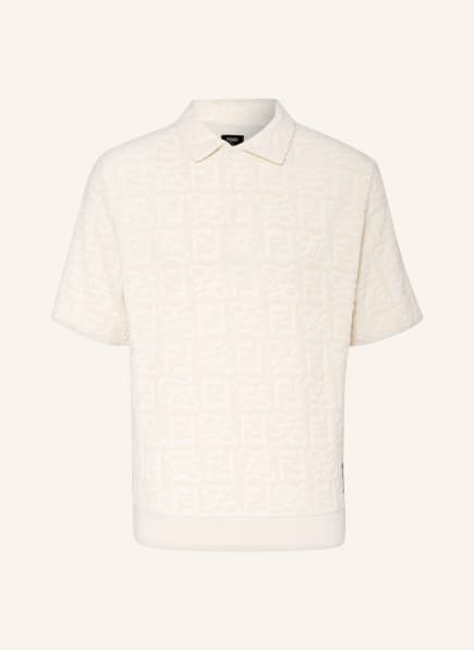 FENDI Frottee-Poloshirt, Farbe: ECRU (Bild 1)